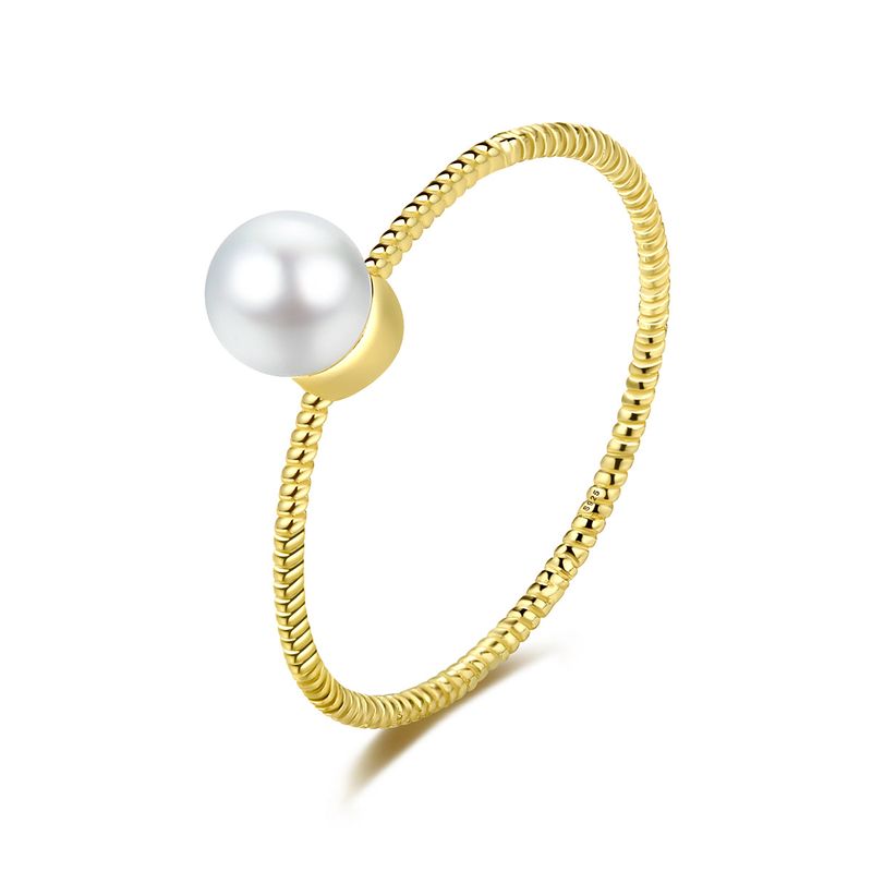 S925 Silver Plated Fashion Pearl Ring