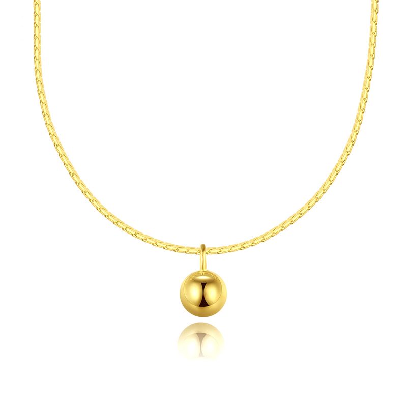 925 Silber Einfache Mode Goldene Halskette