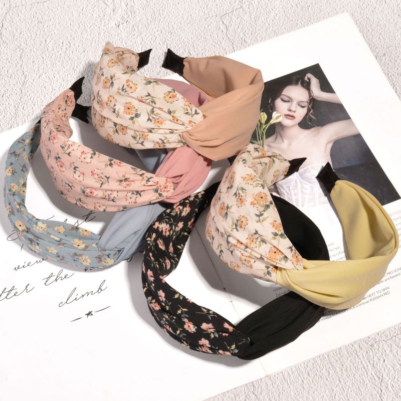 Diadema De Moda De Tela Floral Coreana