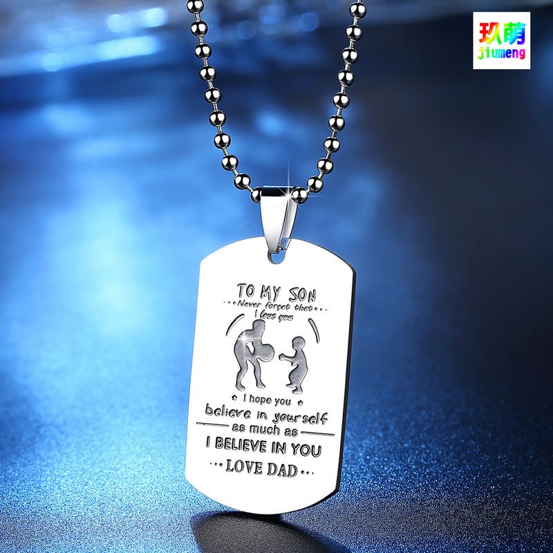 To My Son Never Forget That I Love You Stainless Steel Necklace
