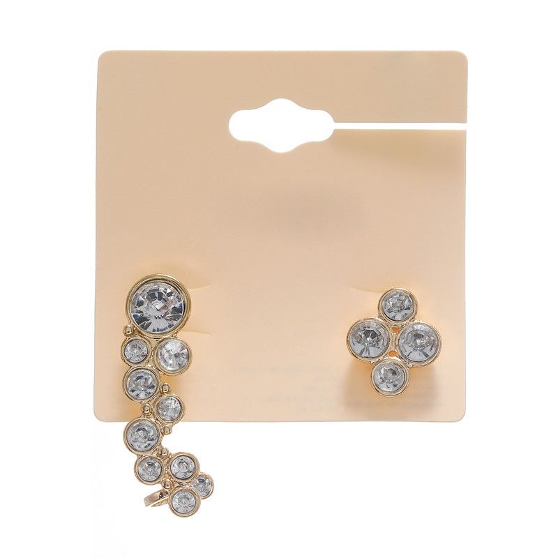 Diamond Simple Asymmetric Earrings