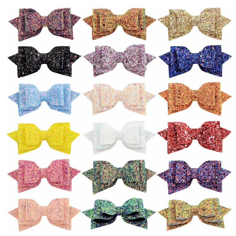 Fashion Gradient Sequins Bow Hairpin Set