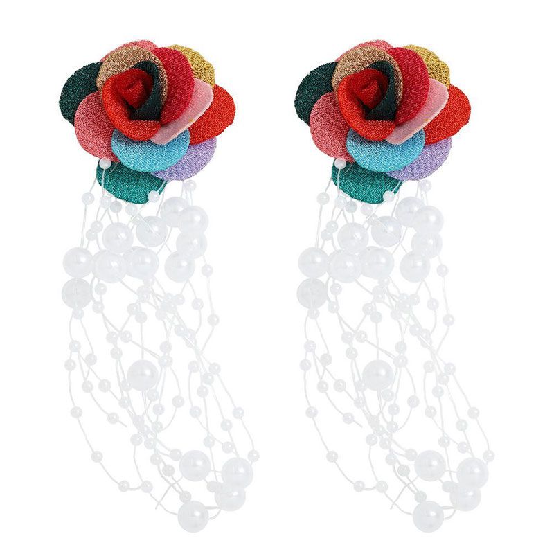 Boucles D&#39;oreilles De Perles Roses Exquises