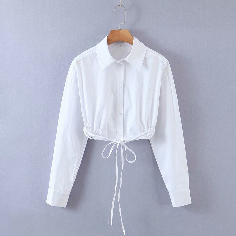 Wholesale White Strap Short Shirt