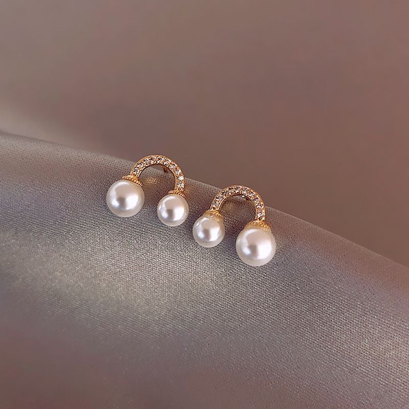 Korean Micro-inlaid Pearl Earrings