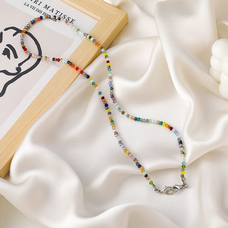 Korean Simple Colorful Crystal Necklace