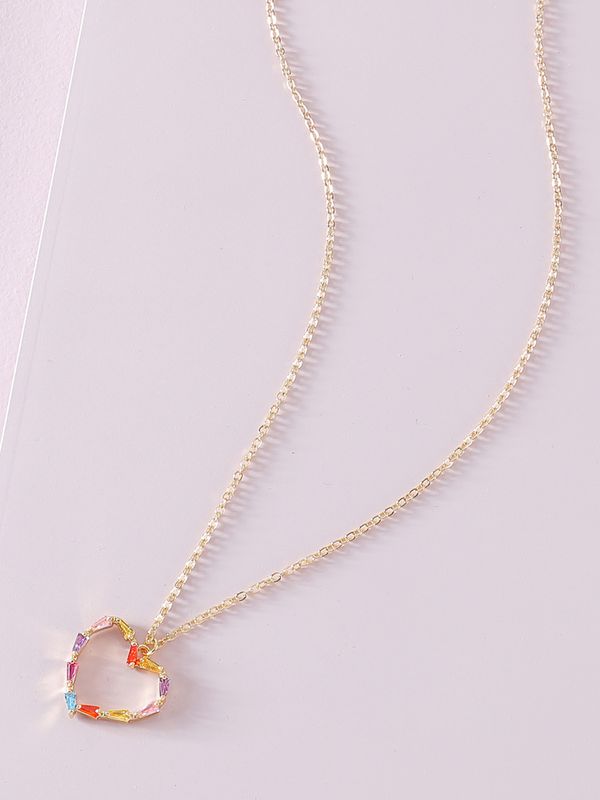 Fashion Korea Colored Zircon Pendant Necklace