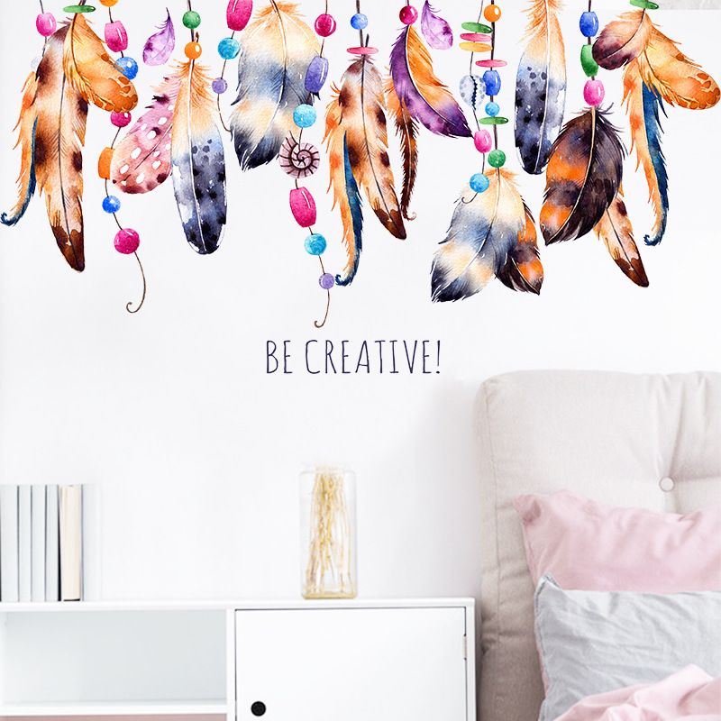 New Fashion Ethnic Style Feather Wall Stickers