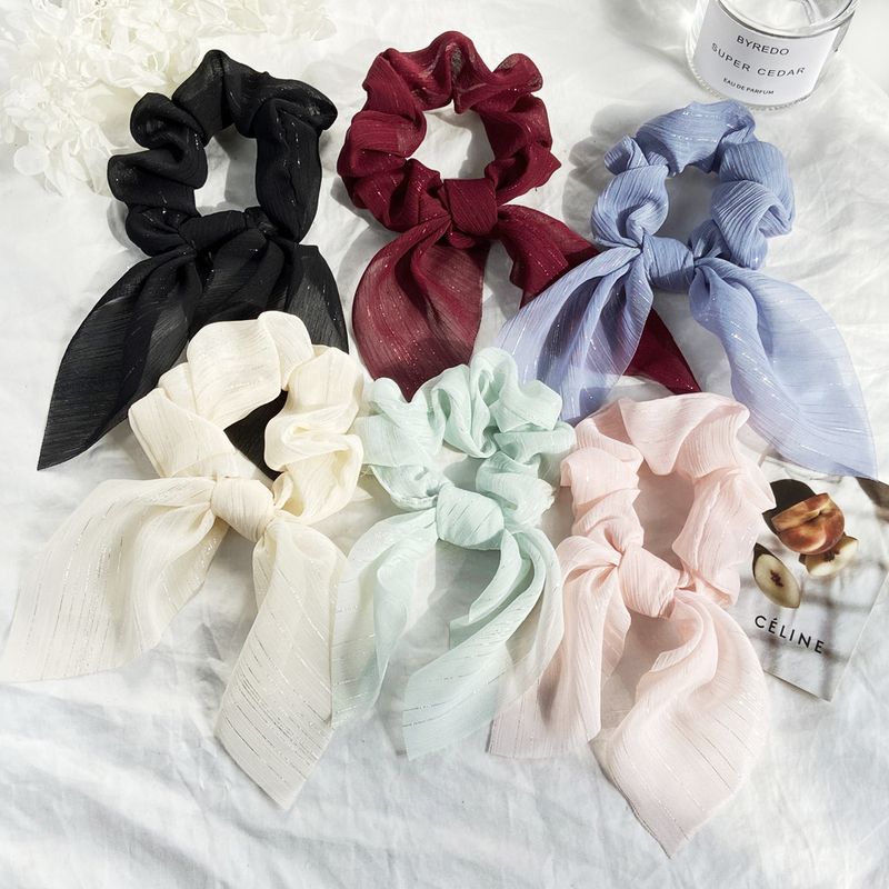 Retro Simple Romantic Pure Color Hair Scrunchies