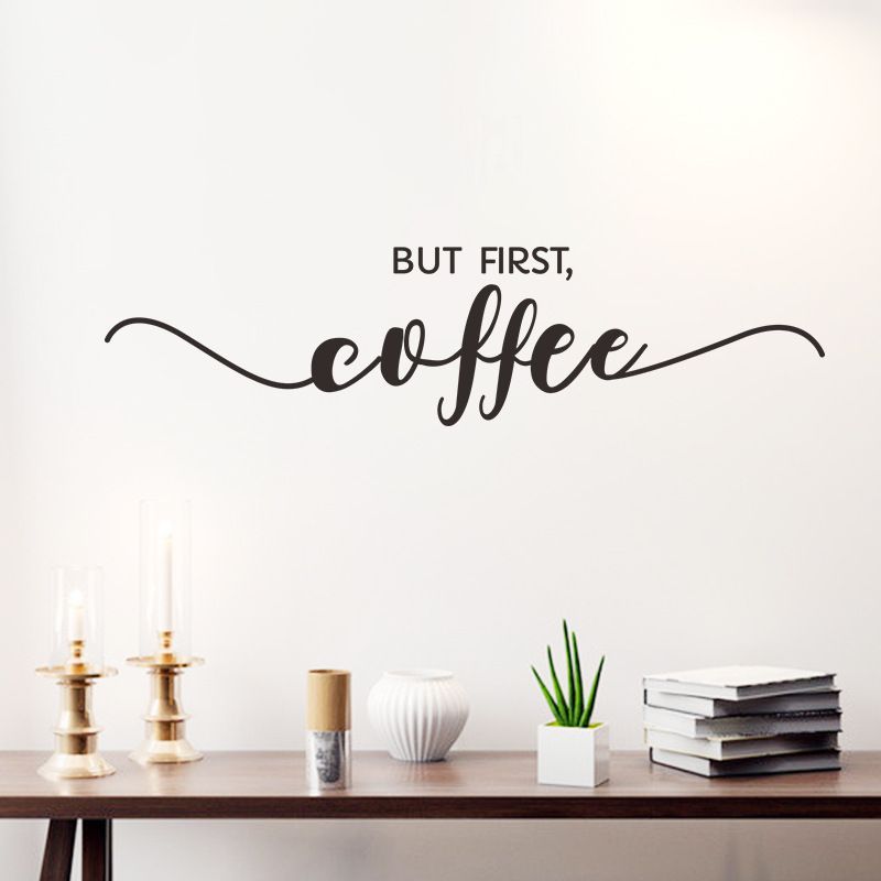 Creative Black White English Slogan Early Morning Wall Stickers