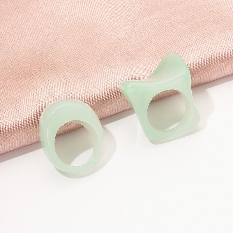 Korea Fashion Acrylic Resin Ring Set