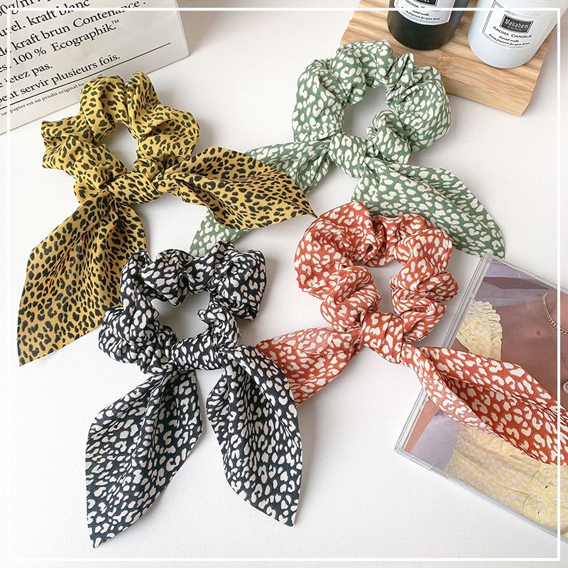 Korean Retro Satin Striped Hair Scrunchies