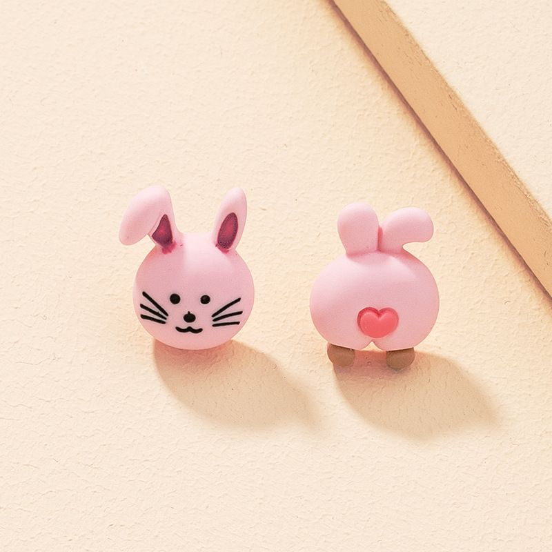 Pendientes Asimétricos De Conejo De Moda Coreana