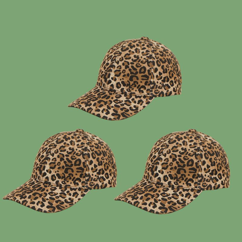 Gorra De Béisbol Con Estampado De Leopardo De Moda