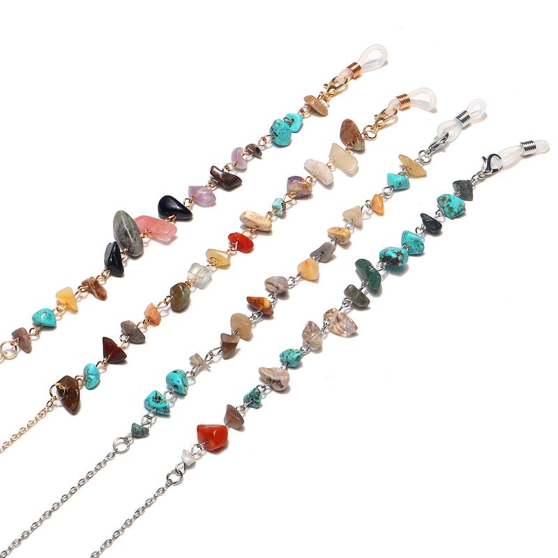 Fashion Natural Colorful Stone Handmade Glasses Chain