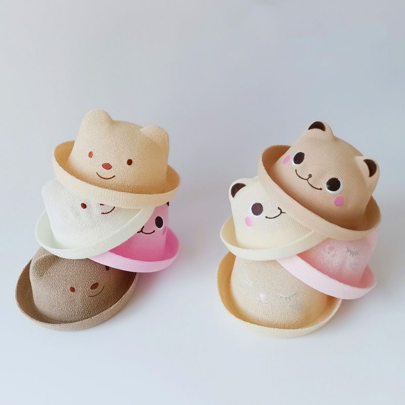 Korean Fashion Cartoon Bear Children's Straw Hat