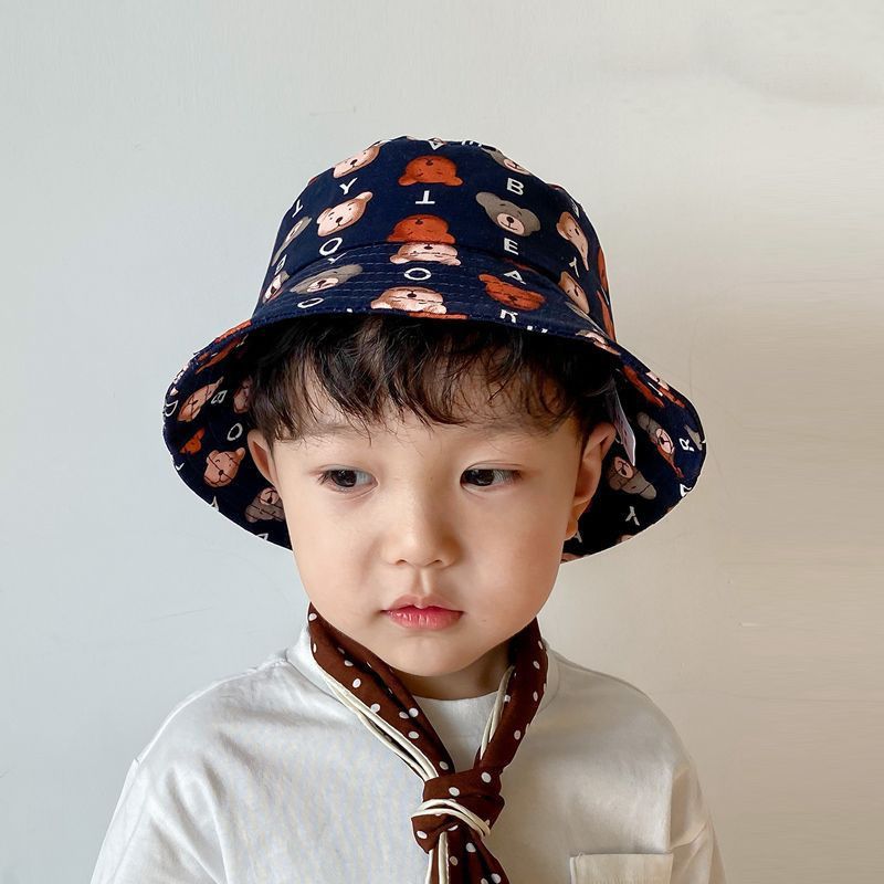 Cute Cartoon Bear Children's Fisherman Hat