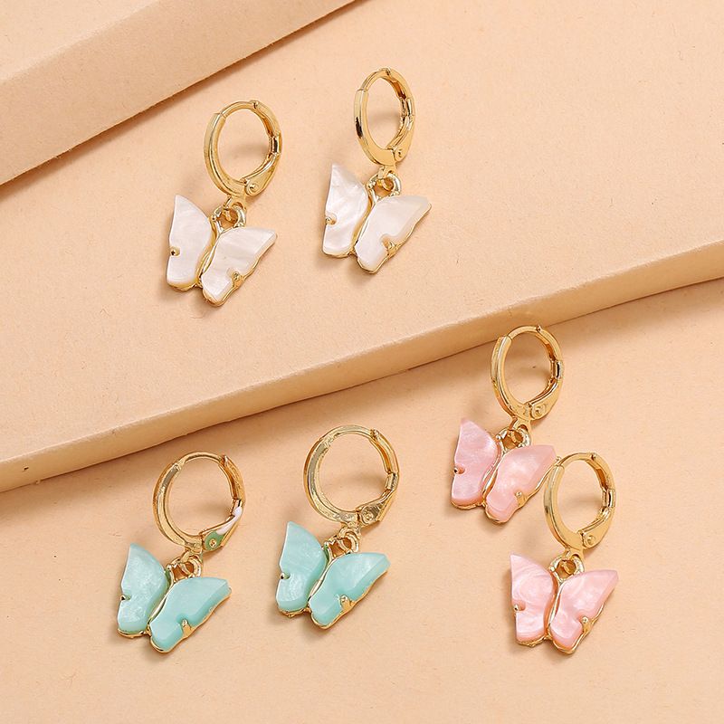 Simple Butterfly Earrings Set