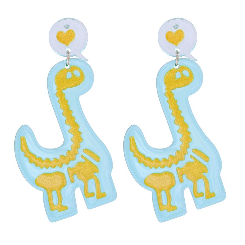 Acrylic Dinosaur Pendant Earrings