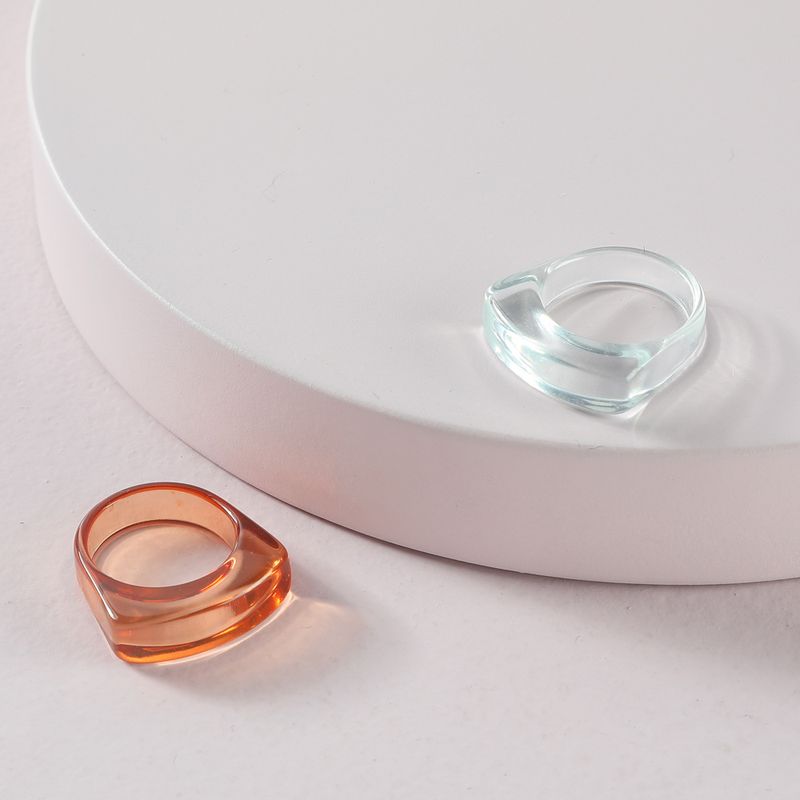 Fashion Resin Transparent Acrylic Exaggerated Ring