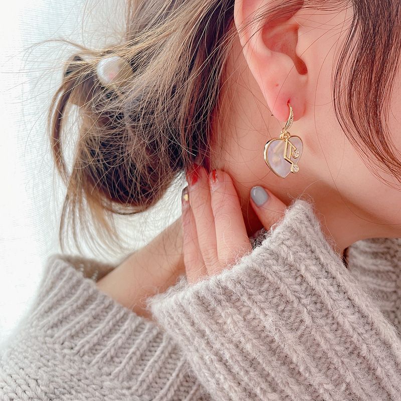 Heart Music Symbol Earrings