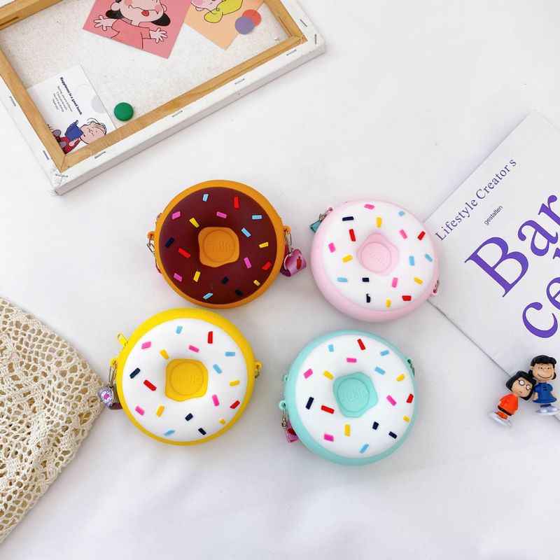 Korean Children's Cute Silicone Donut Shoulder Bag
