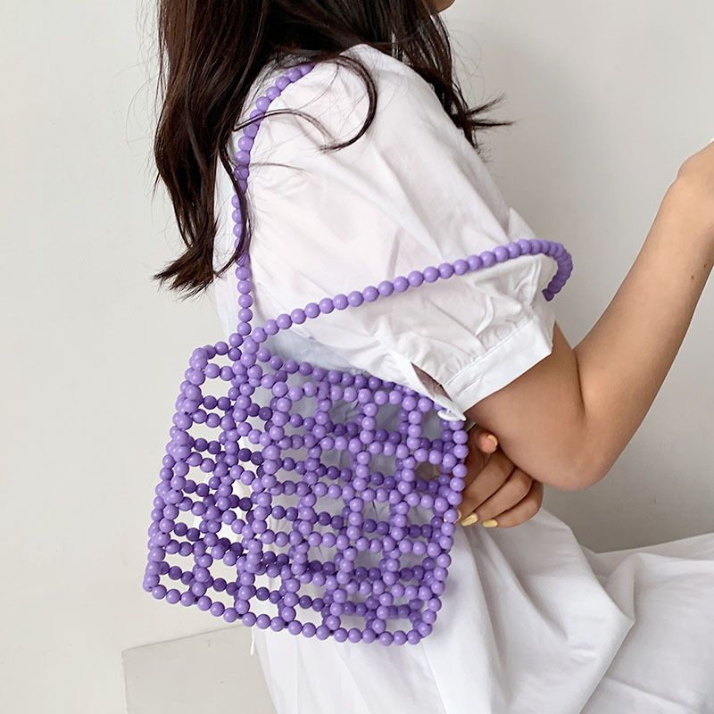 Fashion Beaded Portable Square Shoulder Bag