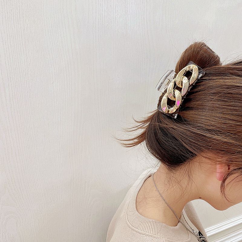 Épingle À Cheveux Acrylique En Forme De Chaîne Géométrique Coréenne