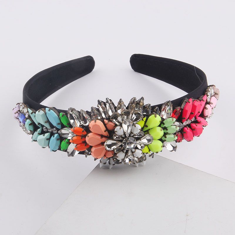 Fashion Baroque Diamonds Colorful Headband