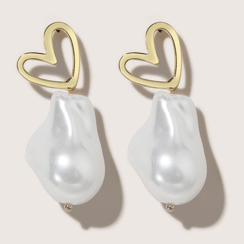 Pendientes De Perlas De Amor Salvaje De Moda Coreana