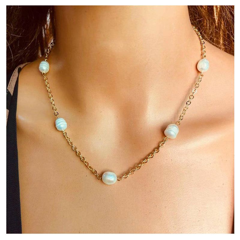 Einfache, Speziell Geformte Perlenkette