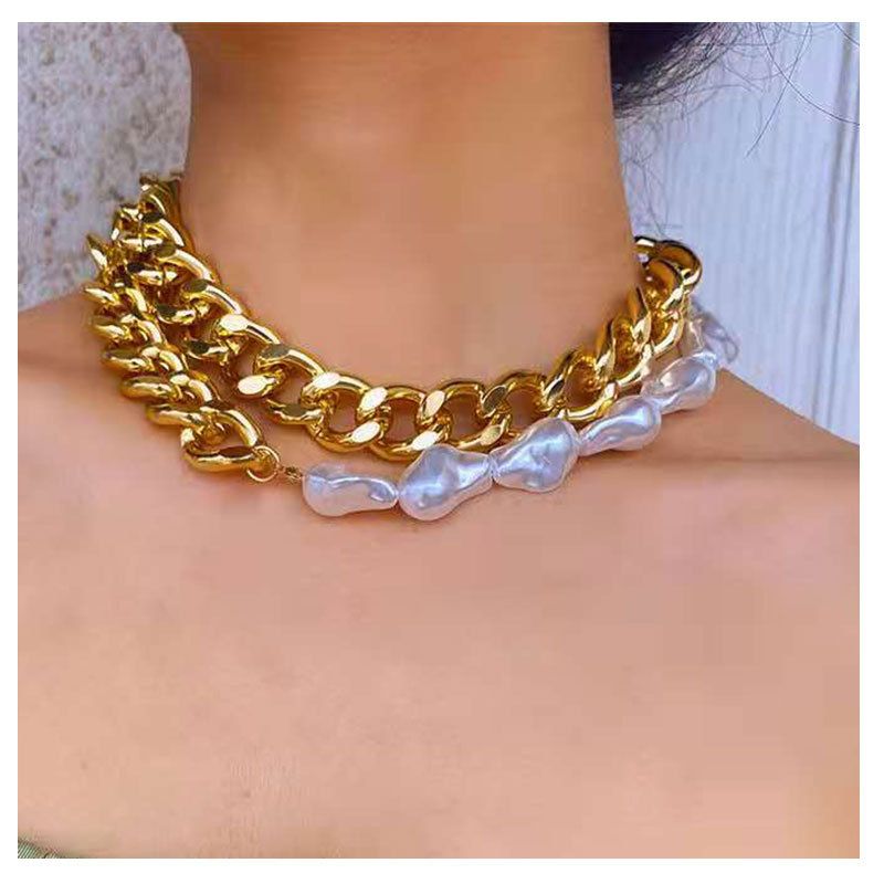 Fashion Special-shaped Pearl Multi-layer Necklace