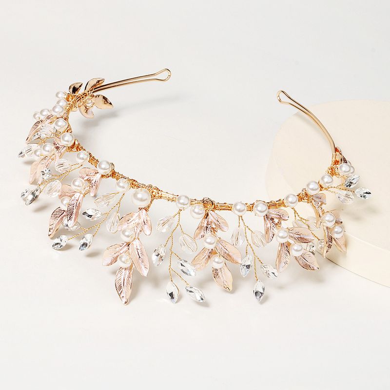 Fashion Alloy Crystal Pearl Crown