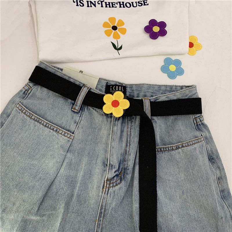 New Fashion Non-porous Cute Flower Belt