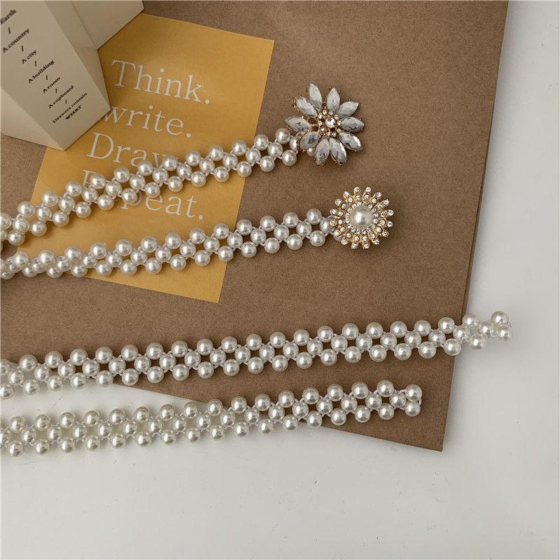 Fashion Simple Pearl Waist Chain Belt