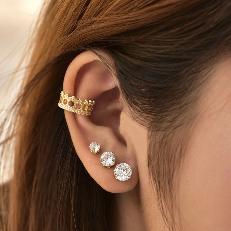 Korean Fashion Diamond Earrings Set