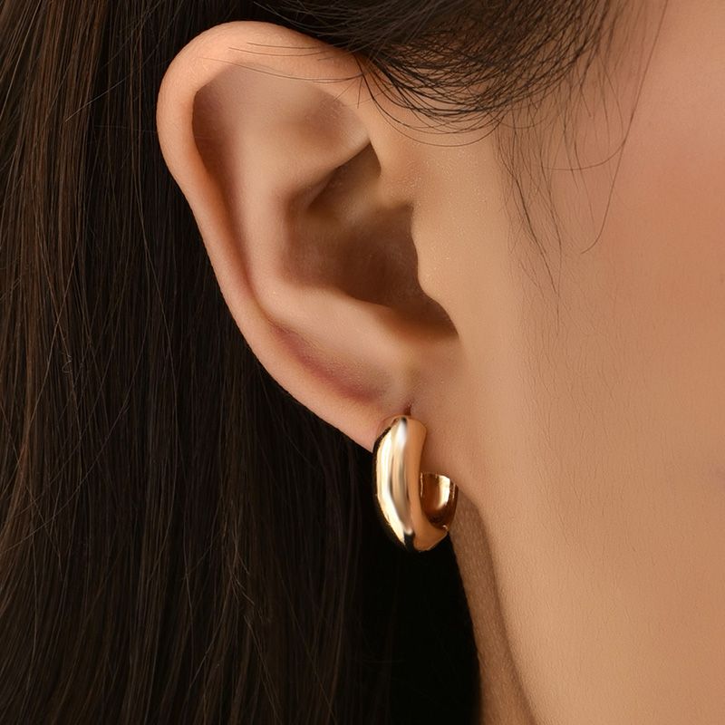 Fashion Simple Alloy Circle Earrings