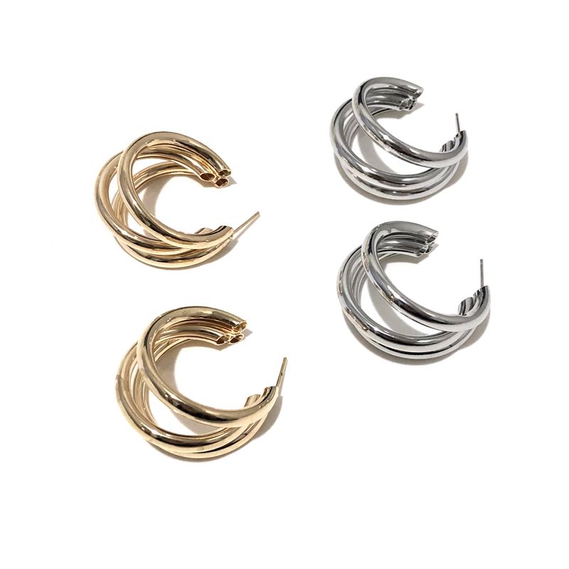 Fashion Geometric Plating Metal No Inlaid Earrings Ear Studs