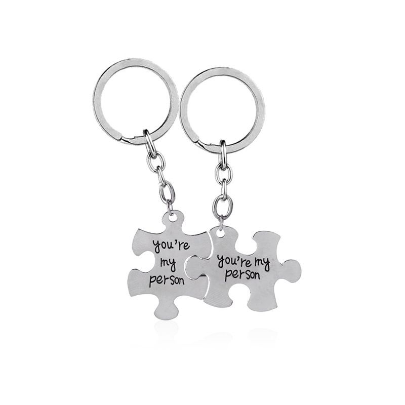 Fashion Letter Puzzle Keychain Wholesale