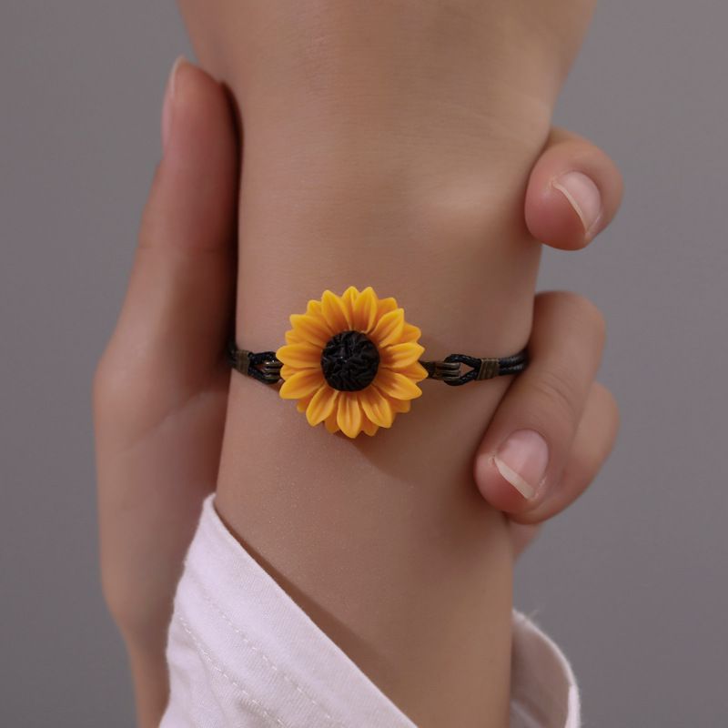 Cute Sunflower Alloy Bracelet Wholesale