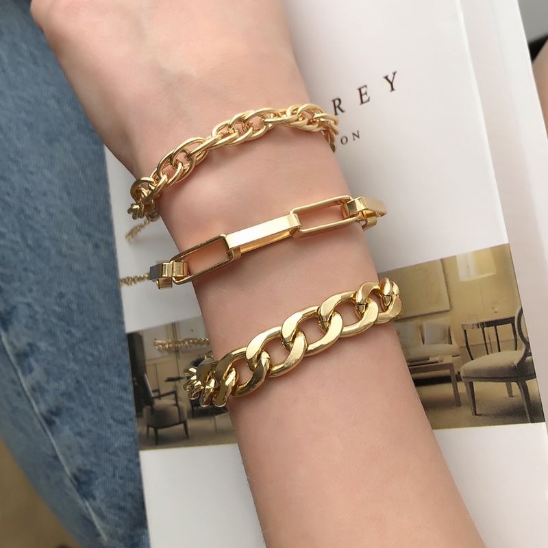 Punk Thick Chain Alloy Bracelet Wholesale