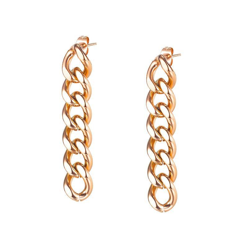 Simple Stainless Steel Chain Earrings Wholesale
