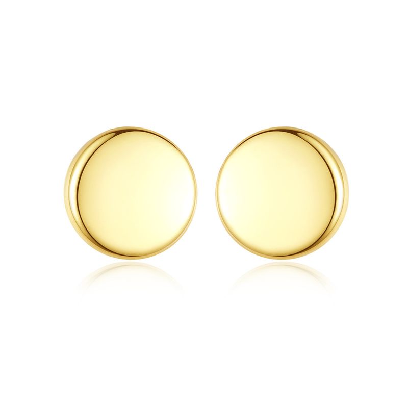 Einfache Glänzende Runde Silberne Ohrringe