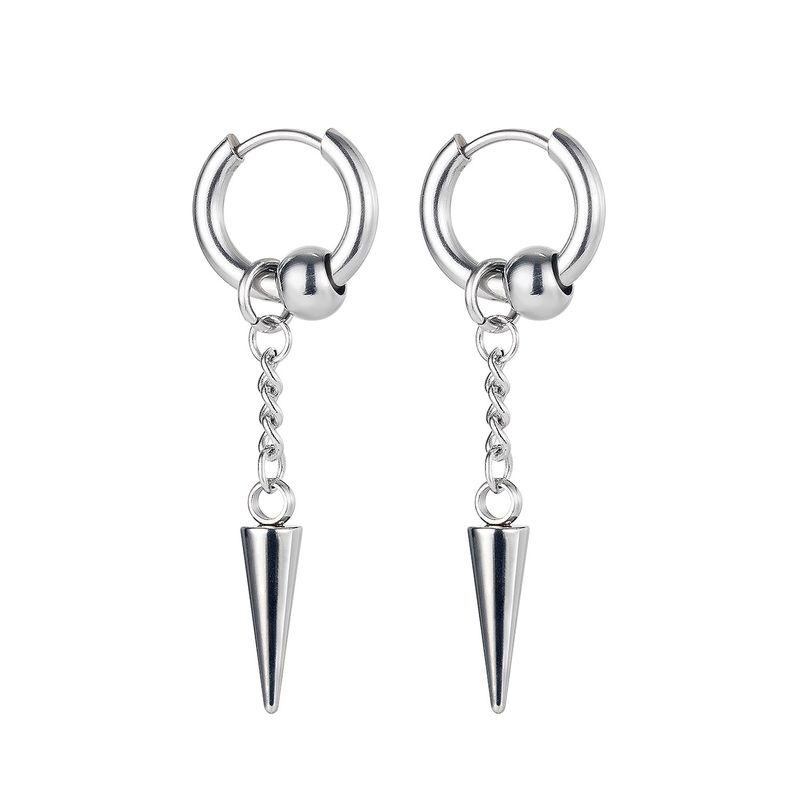 Simple Chain Awl Stainless Steel Earrings