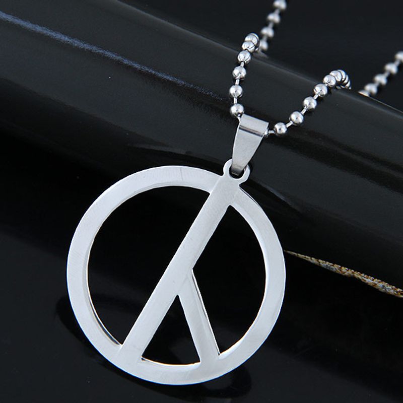 Mode Friedenszeichen Edelstahl Halskette
