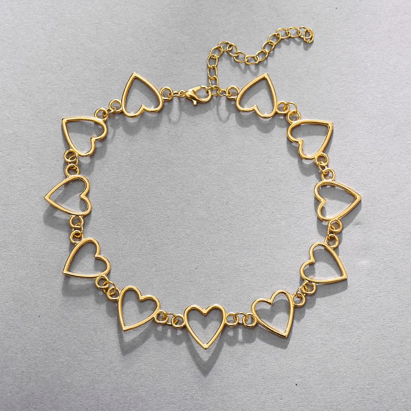 Simple Heart-shape Alloy Necklace