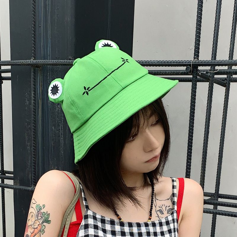 Cartoon Green Frog Breathable Fisherman Hat