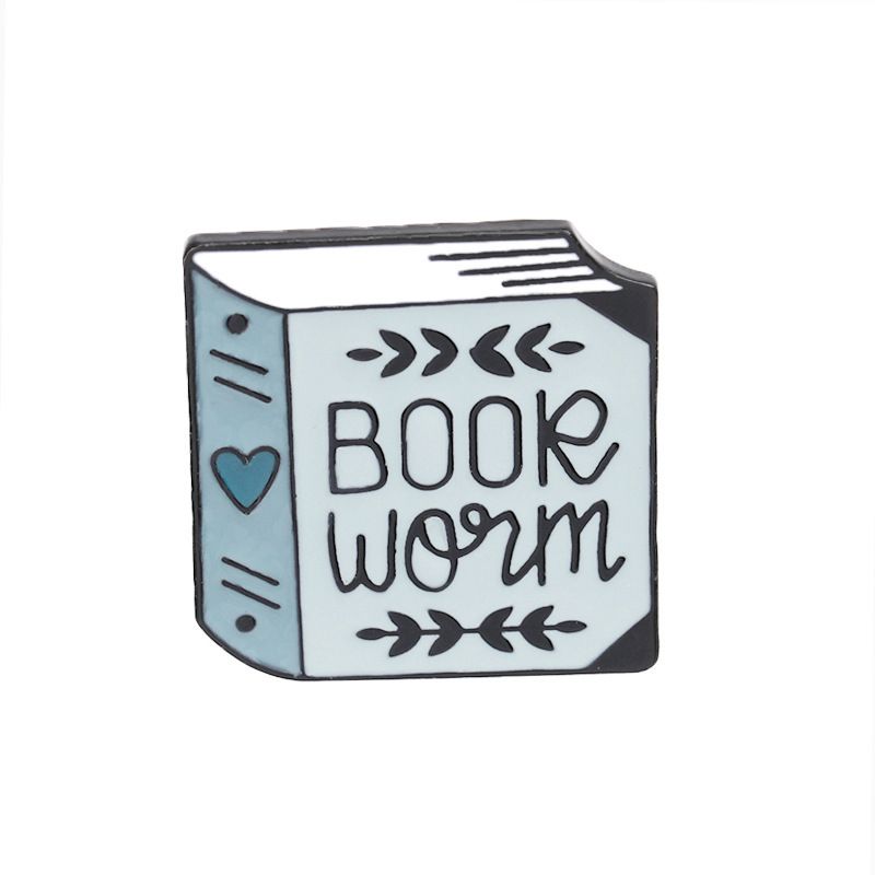 Fashion New Cartoon Heart-shaped Book Badge Brooch Set