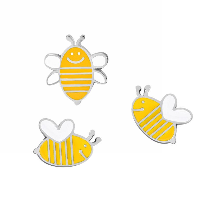 New Insect Cartoon Bees Brooch Set
