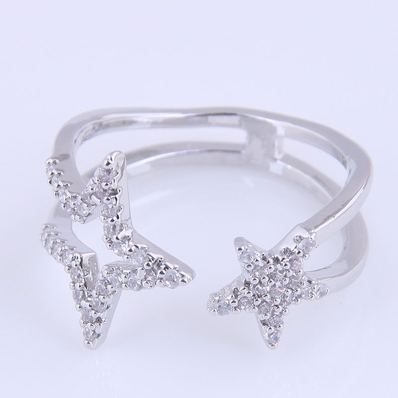Simple Lucky Star Open Ring